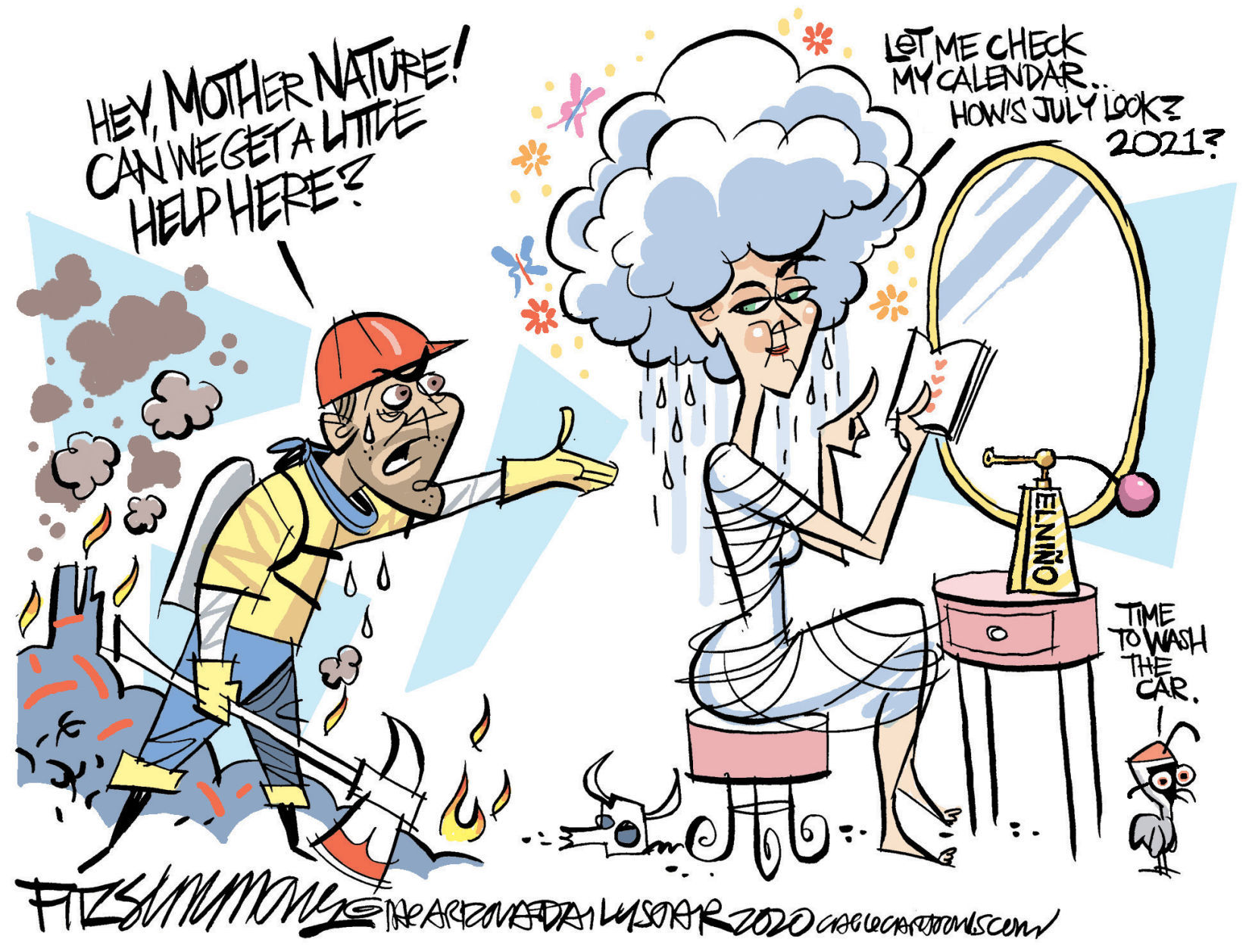 Daily Fitz Cartoon: Rain